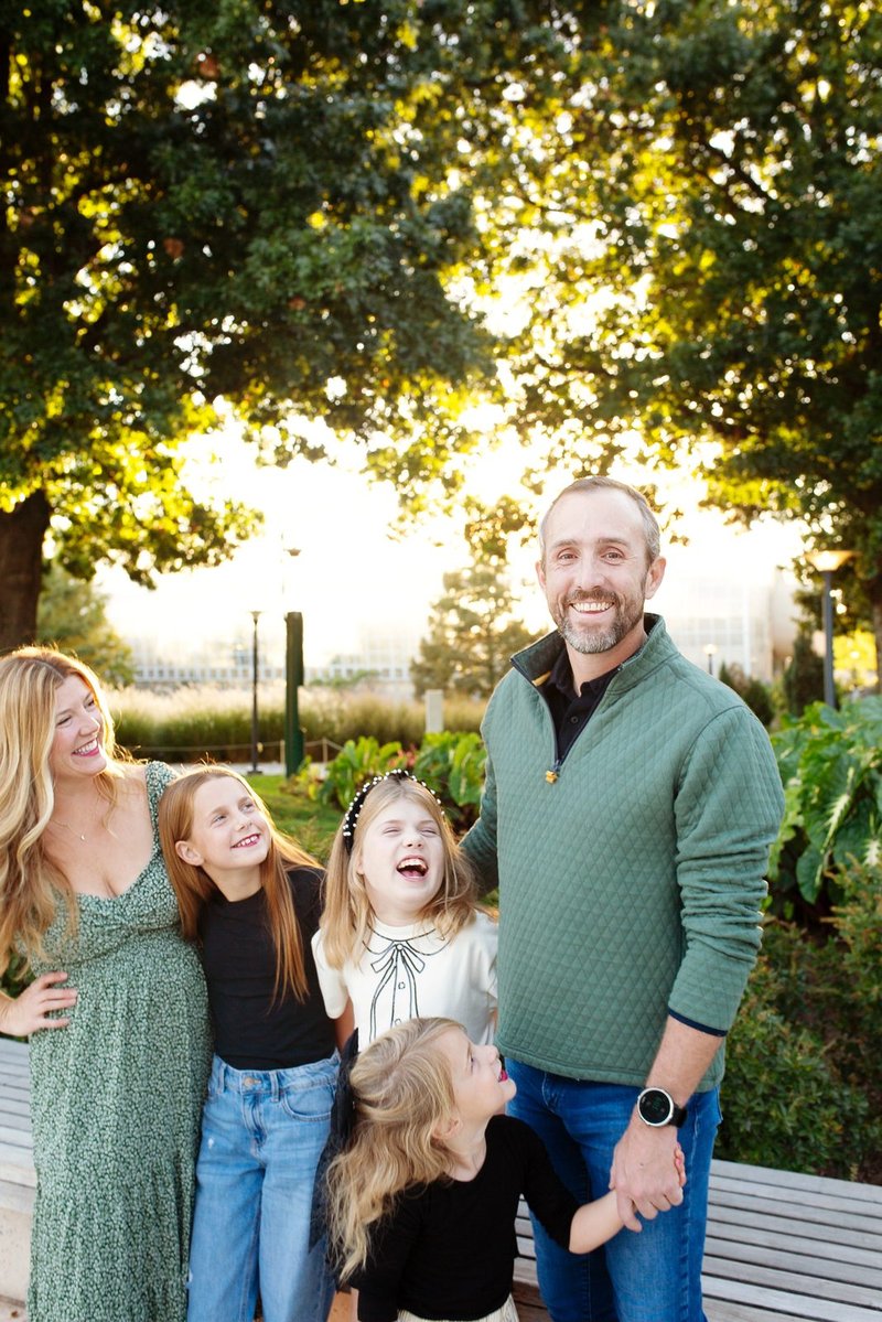 Tyler Dickson with his family in northwest Edmond, Oklahoma